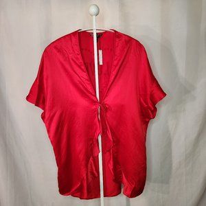 Victoria's Secret Red Robe Satin Sleepwear Intimates "Love" Kimono New with tags